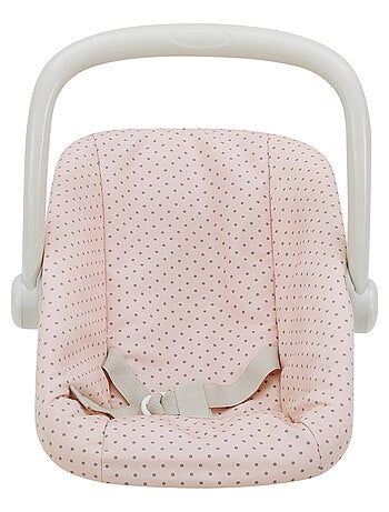 Porte-bébé poupée et siège auto rose pour poupées 46 cm