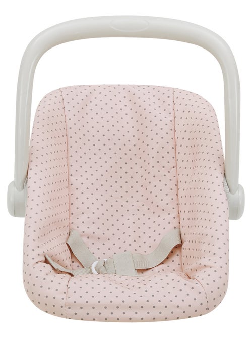 Porte-bébé poupée et siège auto rose pour poupées 46 cm - Kiabi