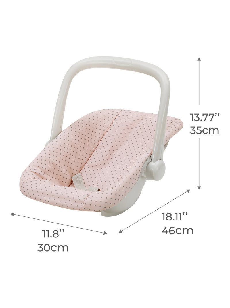 Porte-bébé poupée et siège auto rose pour poupées 46 cm Rose - Kiabi
