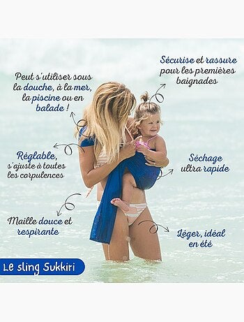 Echarpe de portage Sling Sukkiri gris clair