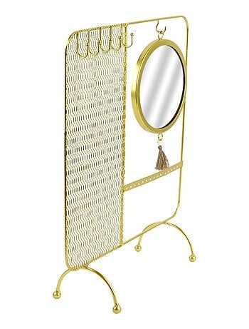 Porte bijoux avec miroir en métal
