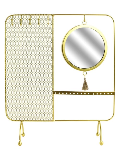 Porte bijoux avec miroir en métal - Kiabi
