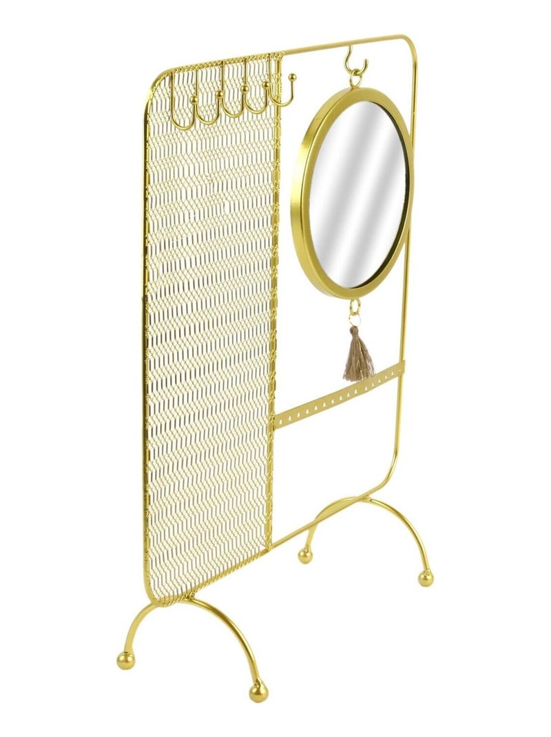 Porte bijoux avec miroir en métal Doré/or - Kiabi