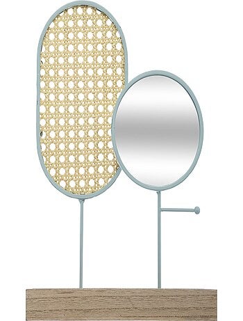 Porte-bijoux cannage avec miroir POESIE