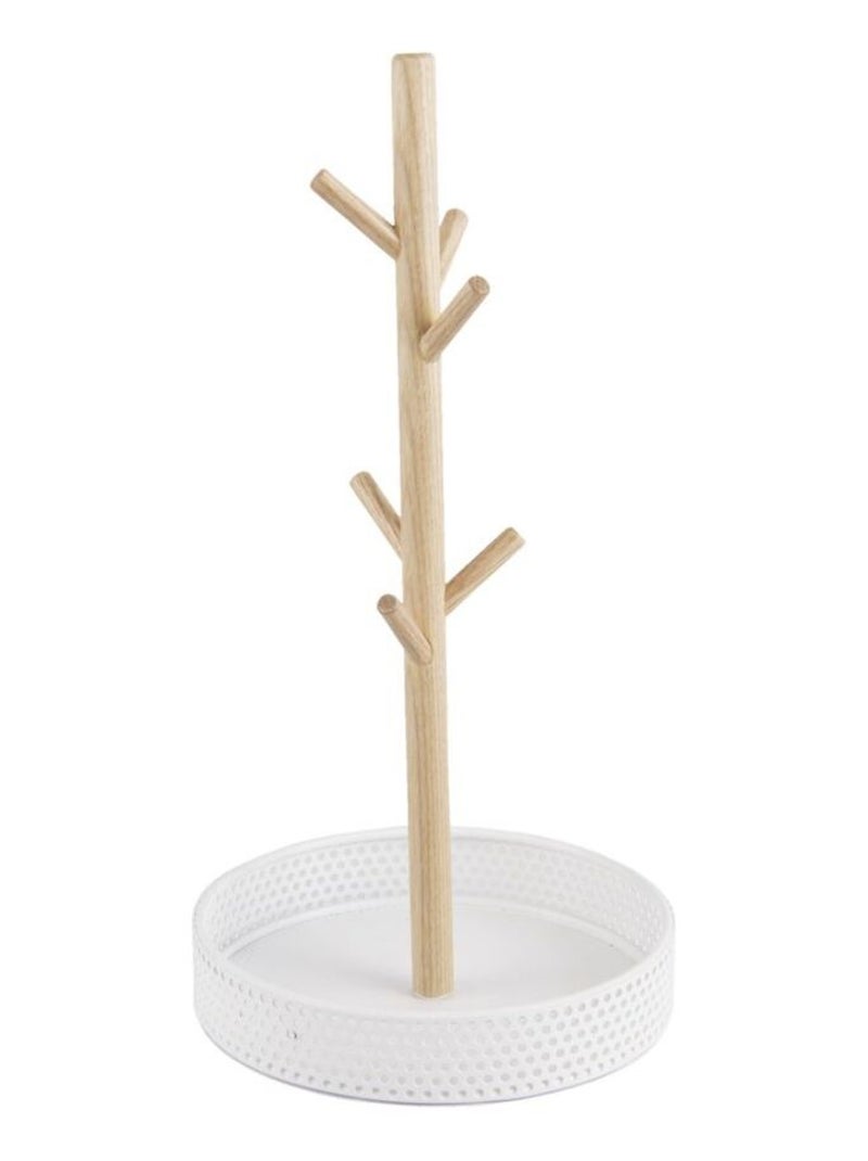 Porte bijoux en bois Merge - H. 31 cm Blanc - Kiabi