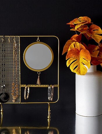 Porte bijoux miroir en métal