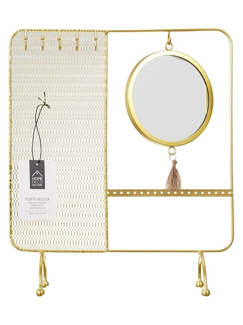 Porte bijoux miroir en métal - Kiabi