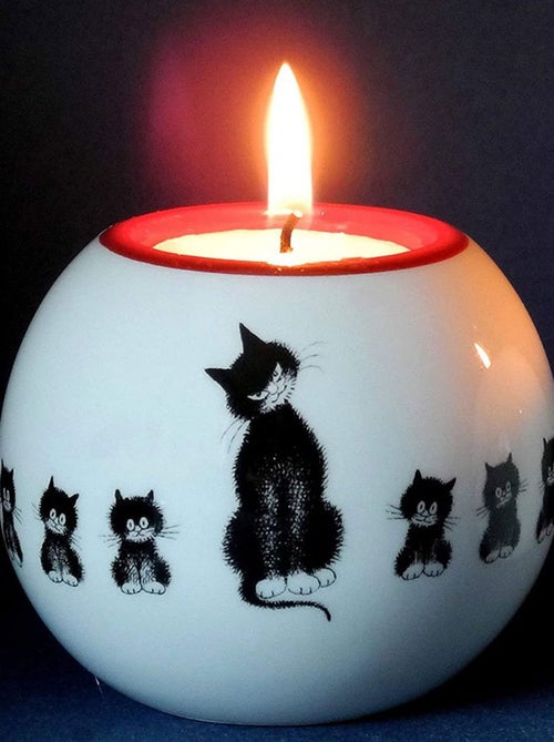Porte-bougie boule chats par Dubout - Kiabi