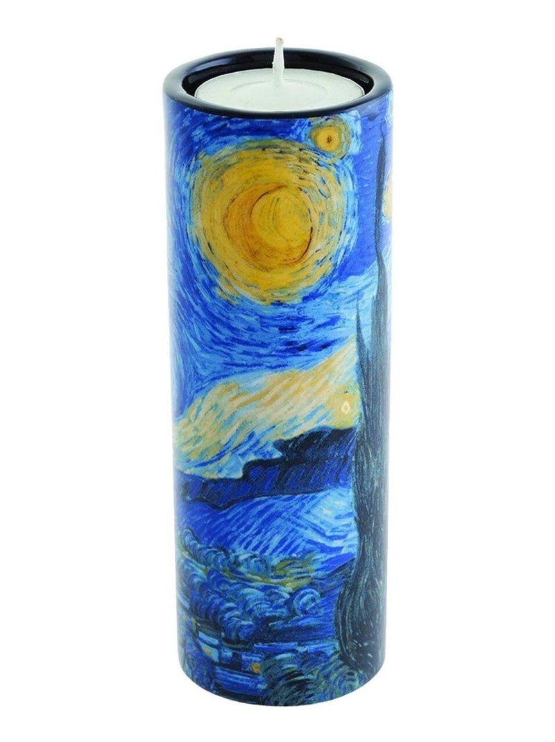 Porte-Bougie Cylindrique Nuit étoilée par VAN GOGH Bleu - Kiabi