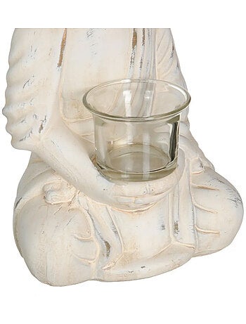 Porte Bougie en terre cuite Bouddha