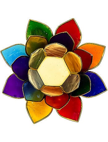 Porte bougie fleur de lotus 13 cm