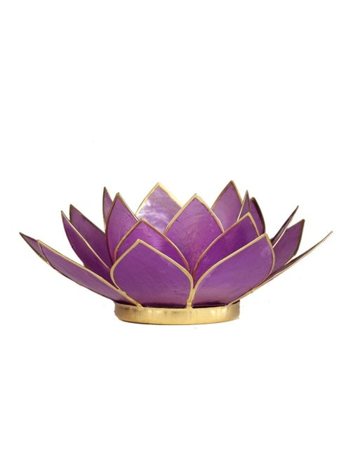 Porte bougie fleur de lotus lilas - Kiabi