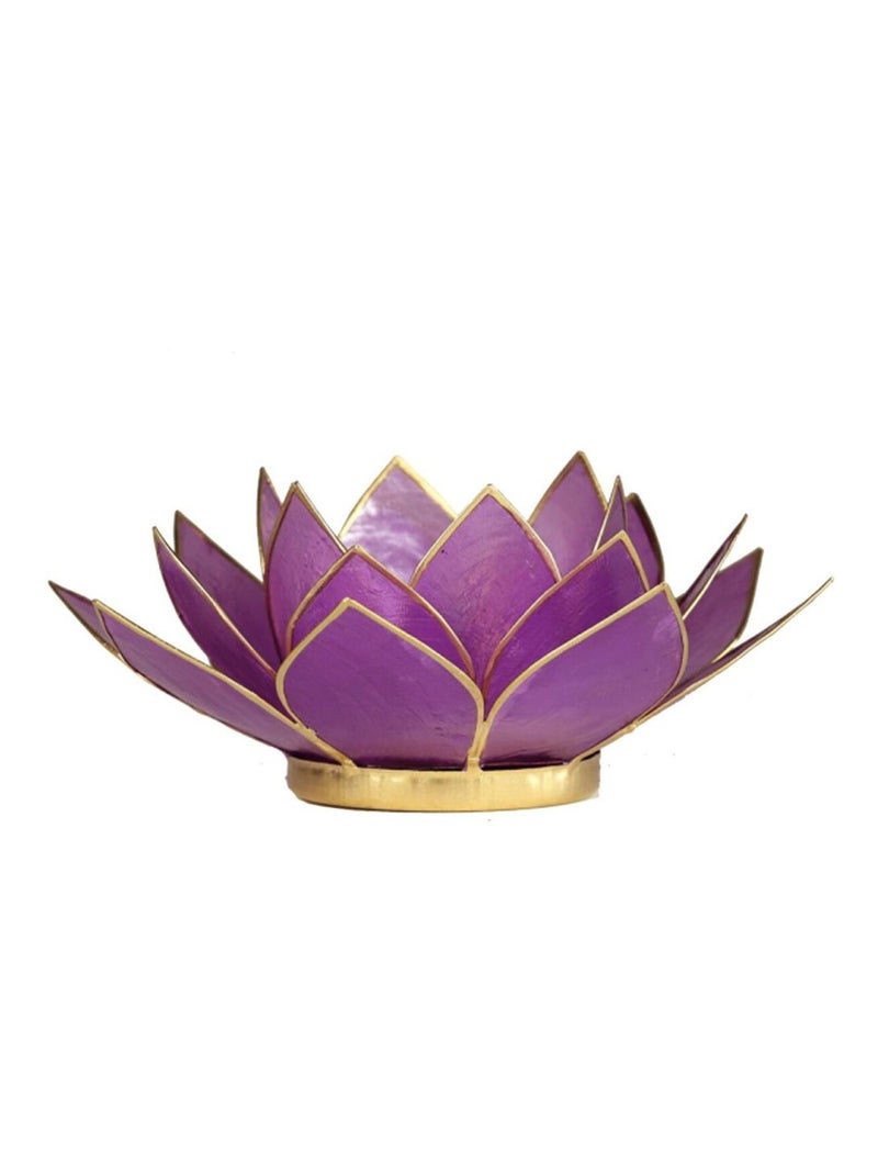 Porte bougie fleur de lotus lilas Violet - Kiabi