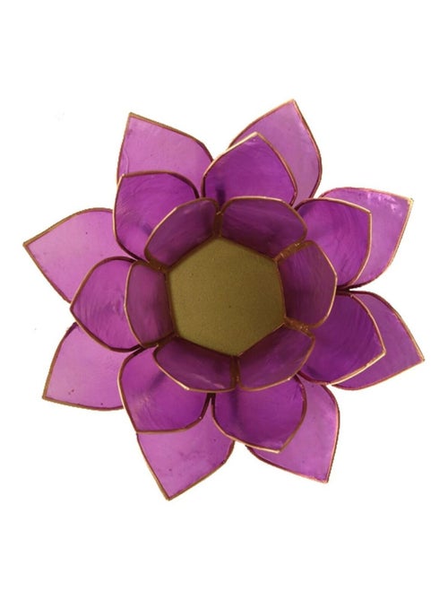 Porte bougie fleur de lotus lilas - Kiabi