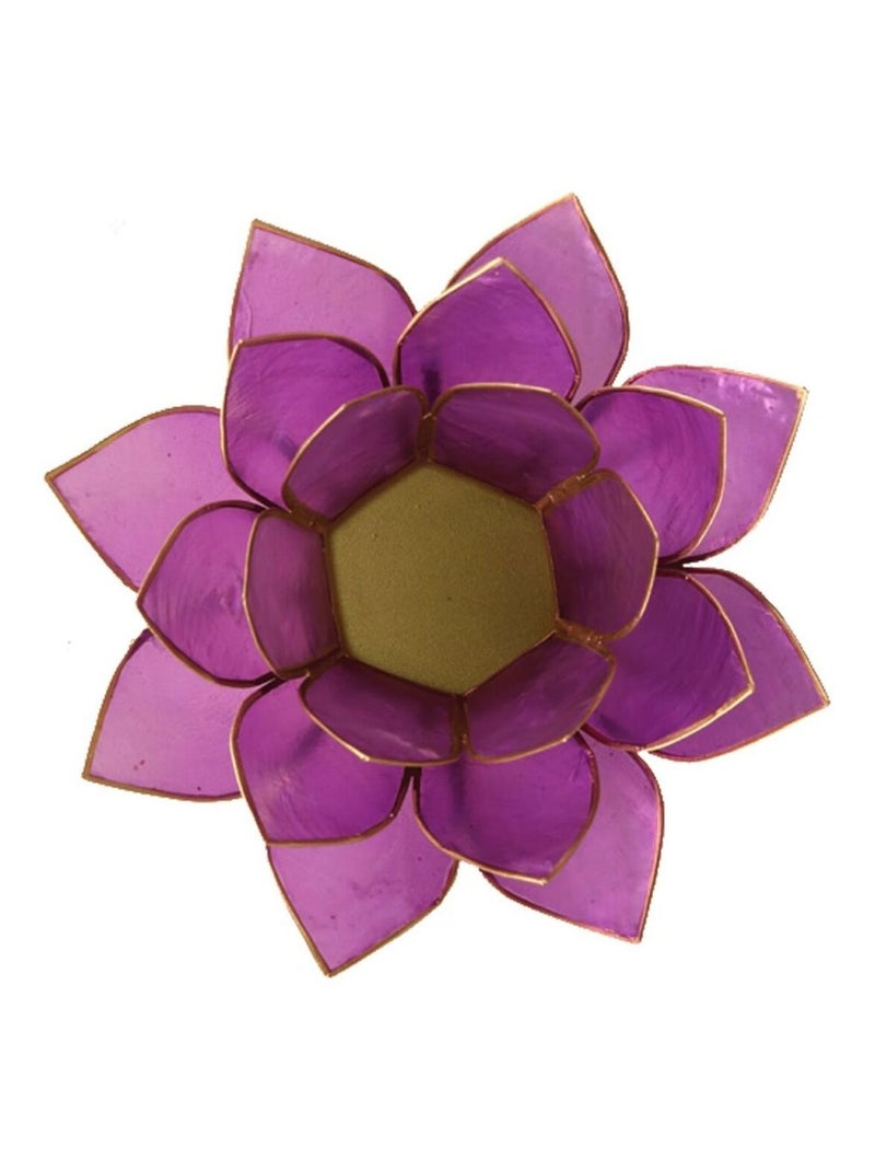 Porte bougie fleur de lotus lilas Violet - Kiabi