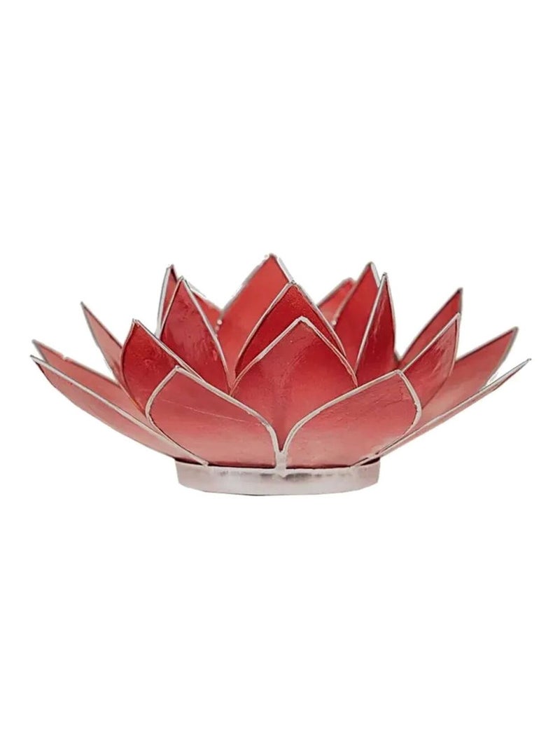 Porte Bougie Fleur de Lotus Rouge - Kiabi