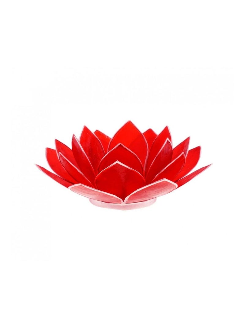 Porte Bougie Fleur de Lotus Rouge - Kiabi