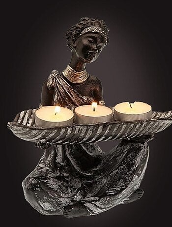 Porte bougies femme africaine