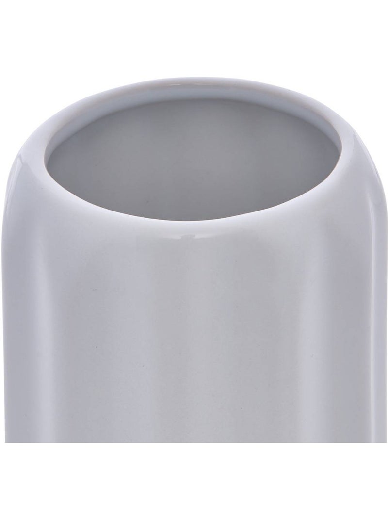 Porte-brosse à dents rond en grès colorama Blanc - Kiabi