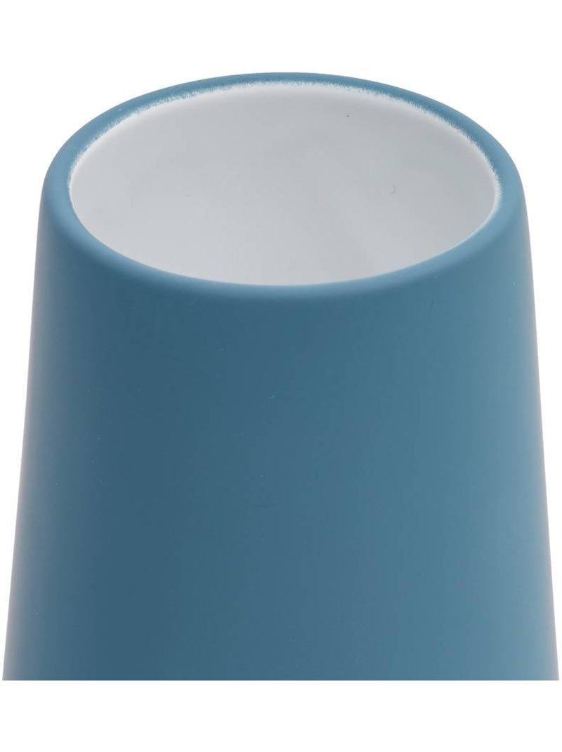 Porte-brosse à dents rond en grès colorama Bleu - Kiabi