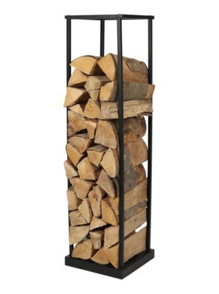 Porte buches en métal noir 115cm