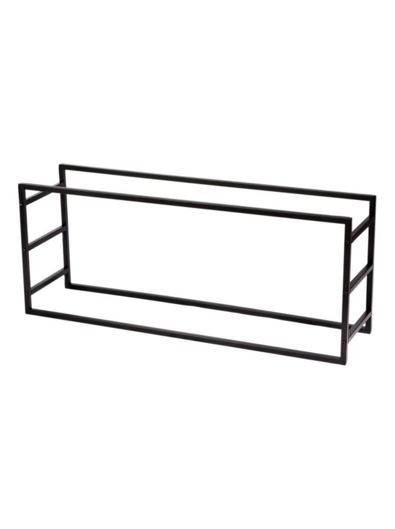 Porte buches en métal noir Noir - Kiabi