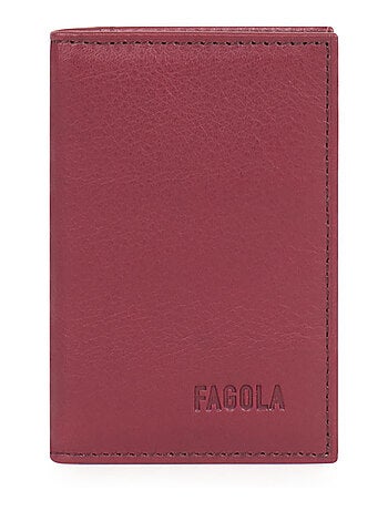 Porte-cartes 1 volet Stop RFID Cuir Émy | FAGOLA