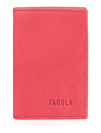 Porte-cartes 1 volet Stop RFID Cuir Émy | FAGOLA