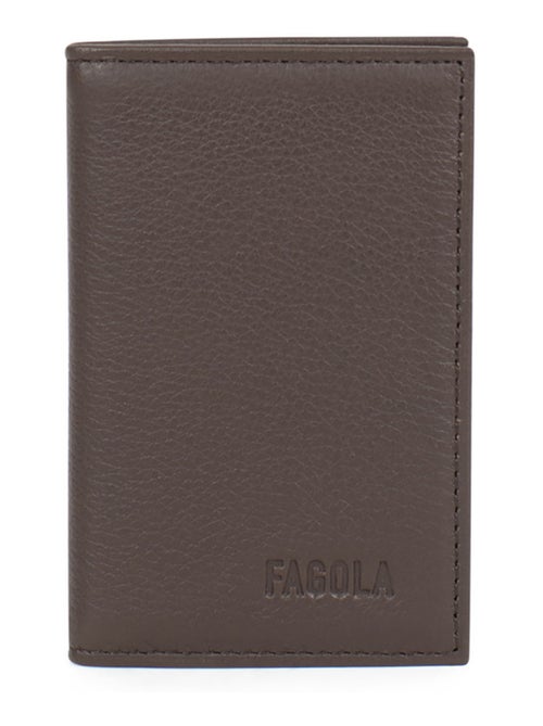 Porte-cartes 1 volet Stop RFID Cuir - Kiabi