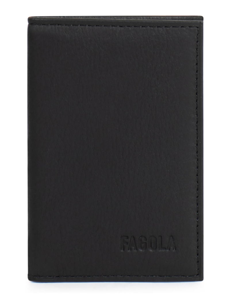 Porte-cartes 1 volet Stop RFID Cuir Noir - Kiabi