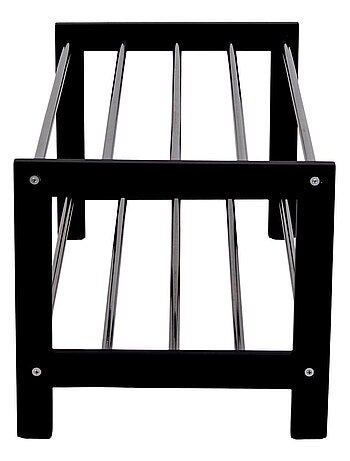 Porte-chaussures en bois noir avec 2 étagères en - House Nordic