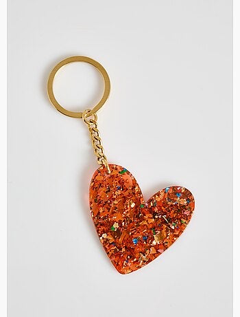 Porte-clé fantaisie résine forme coeur - afibel