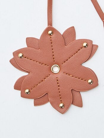 Porte-clé fleur en simili