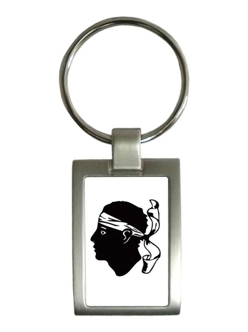 Porte clef Corse by Cbkreation Blanc Argenté Noir - Kiabi