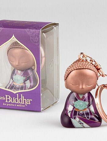 Porte clef little buddha violet 4.5 cm