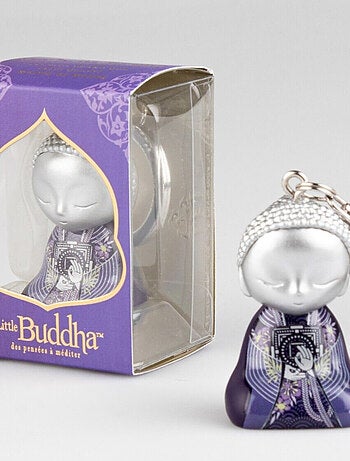 Porte clef little buddha violet 4.5 cm