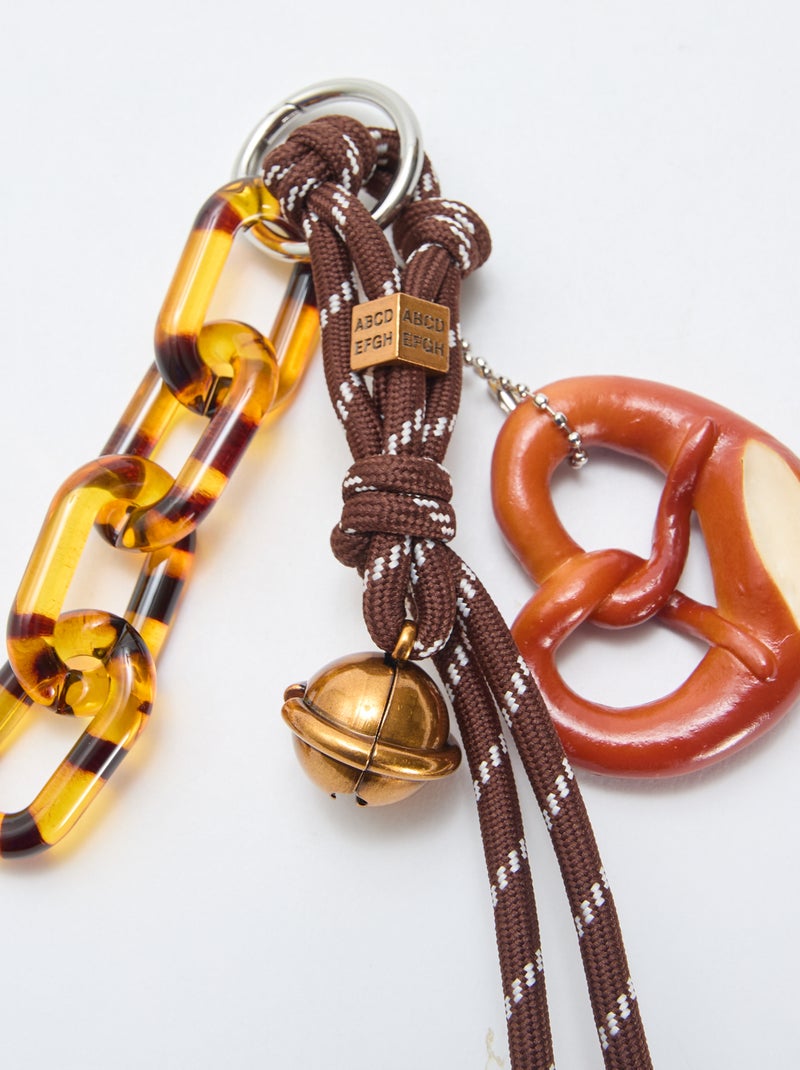 Porte-clefs charms Marron - Kiabi