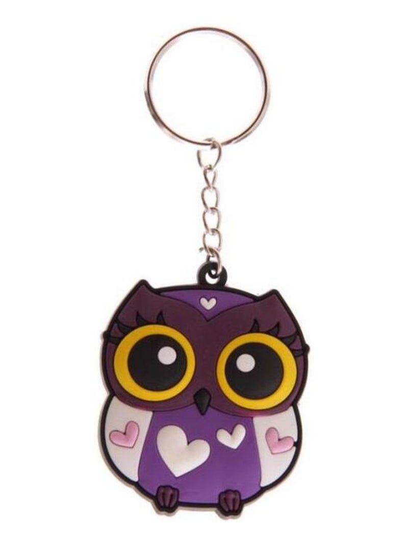 Porte-clefs Chouette violet Violet - Kiabi