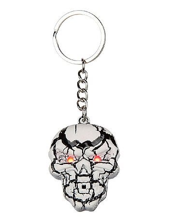 Porte clefs en forme de Crâne Blanc et Noir