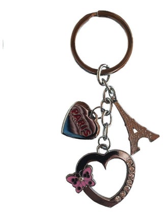 Porte clefs en métal Paris charms - Coeurs