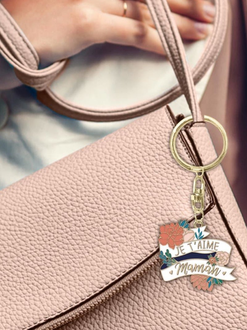 Porte clefs je t'aime maman Beige - Kiabi