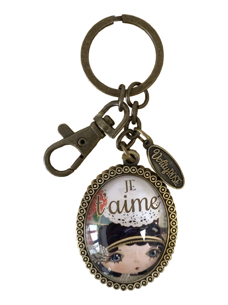 Porte-clefs Je t'aime Verity Rose Multicolore - Kiabi