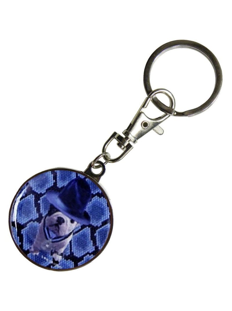 Porte-clefs métallique Téo Frère Bleu - Kiabi