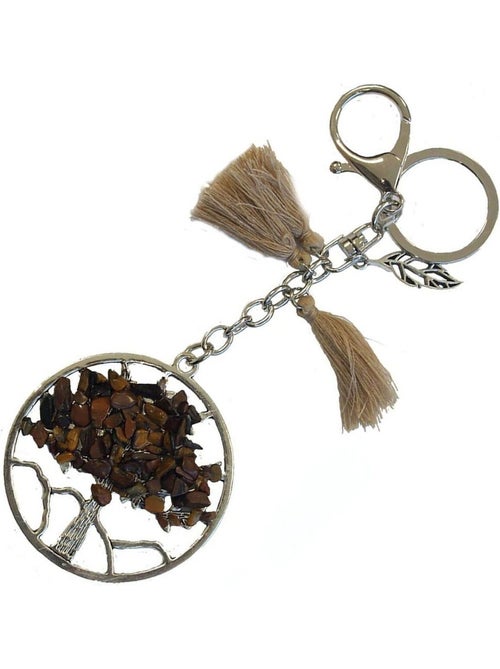 Porte clefs ou Bijou de sac Arbre de vie - Beige - Kiabi