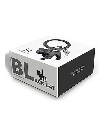 Porte-clés chat noir yeux phosphorescents