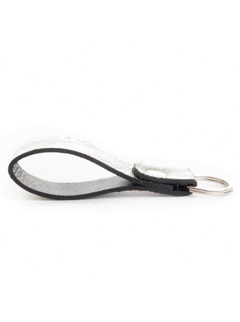 Porte-clés Cuir Naturel Purapiel Argent - Kiabi