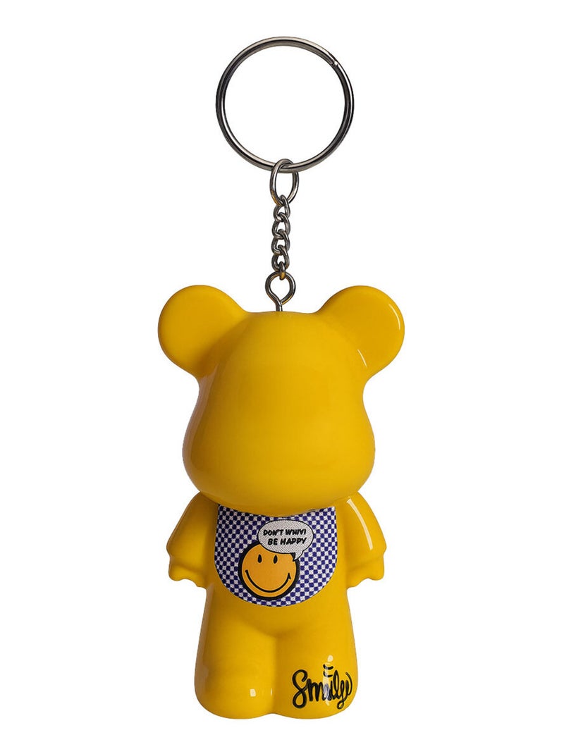 Porte clés Funky Bears Smiley Nice Day Jaune - Kiabi
