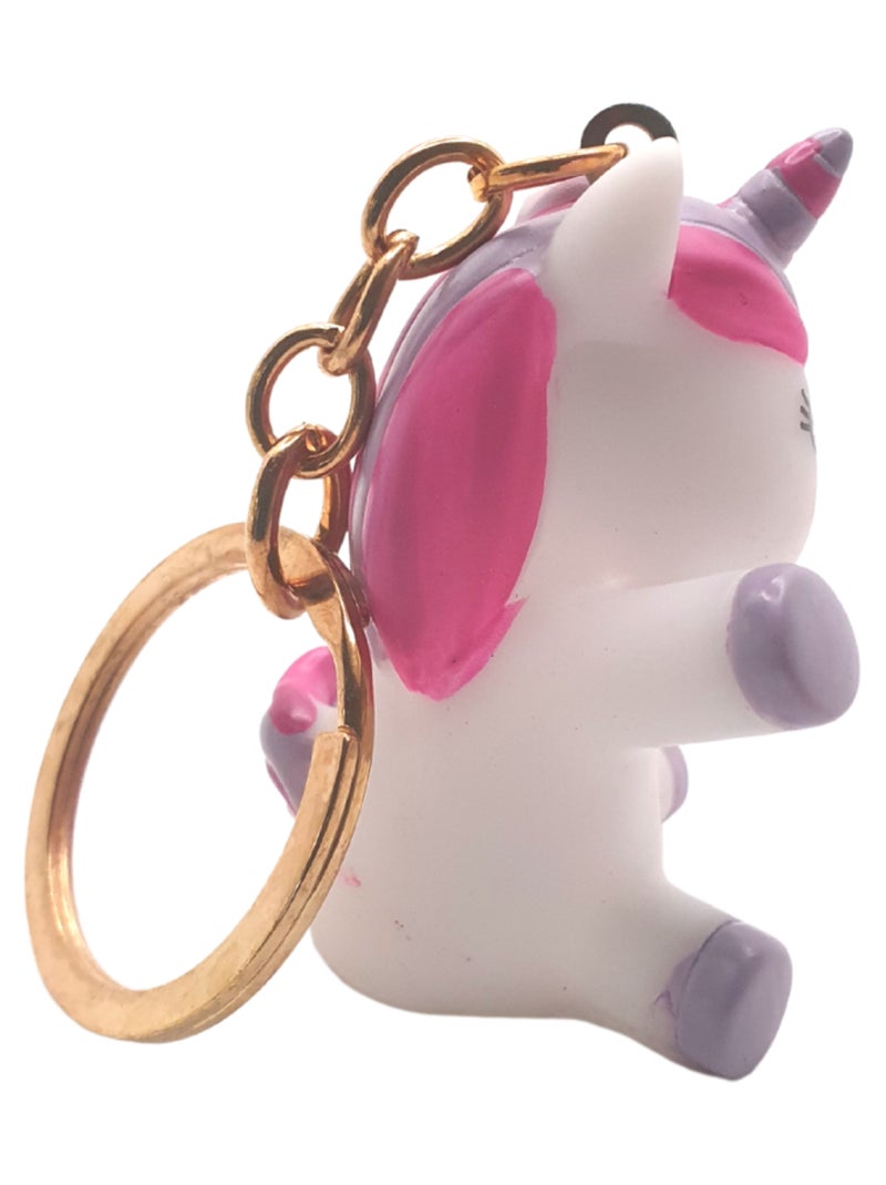 Porte clés Licorne sabots violets - 3 x 4.5 cm Violet - Kiabi