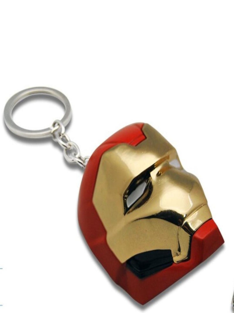 Porte clés Marvel Avengers tete avec casque de Iron Man - 4x9.5cm Multicolore - Kiabi