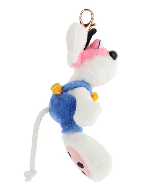 Porte-clés peluche Diddl en salopette bleue 15 cm - Kiabi